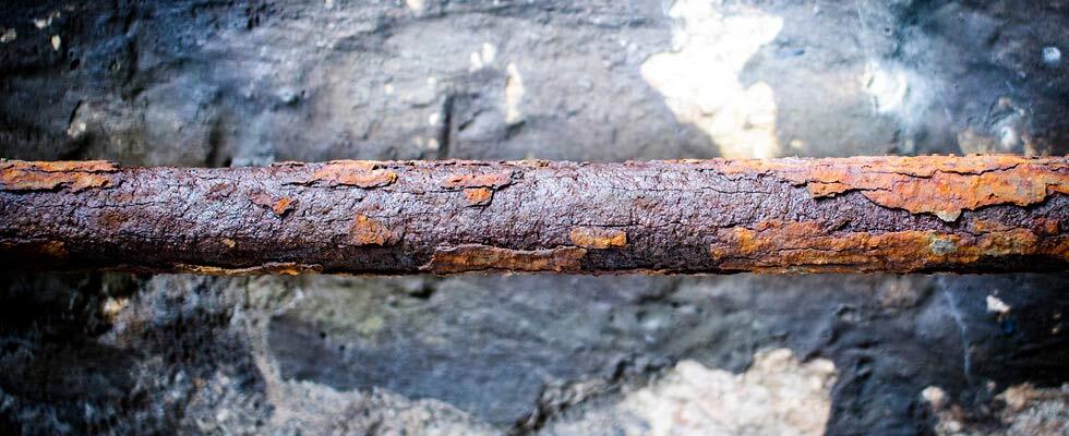 A corroded pipe