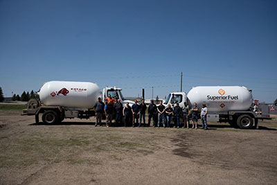 Team members from Superior Fuel and Kotaco Fuel's Park Rapids
