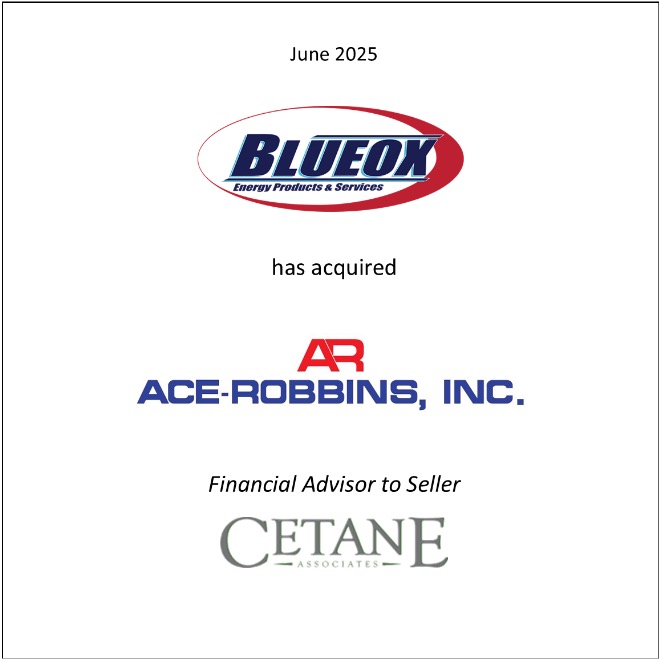 Blueox acquires Ace-Robbins and Cetane facilitated the transaction