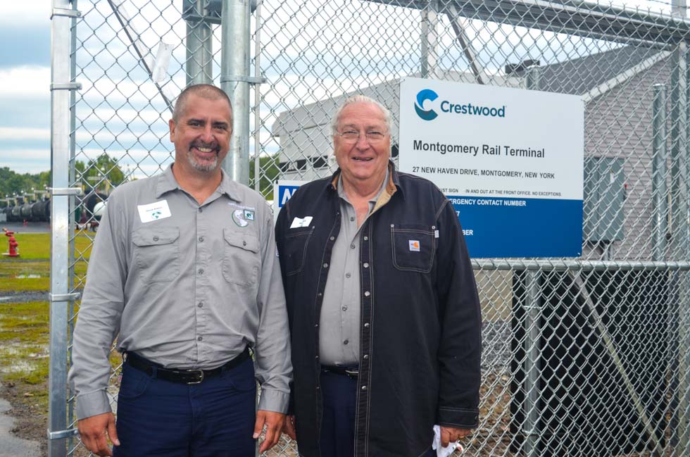 From left, Superior Energy Systems’ vice president of operations, Derek Rimko, and company president and CEO, Donald Fernald, at the opening of Crestwood’s Montgomery, New York, midstream propane terminal in 2017