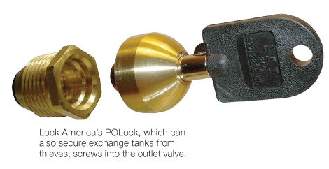 BPN leading source for propane industry news since 1939 features New Equipment Showcase with new cylinder cage padlocks from Lock America POlocks 01-21