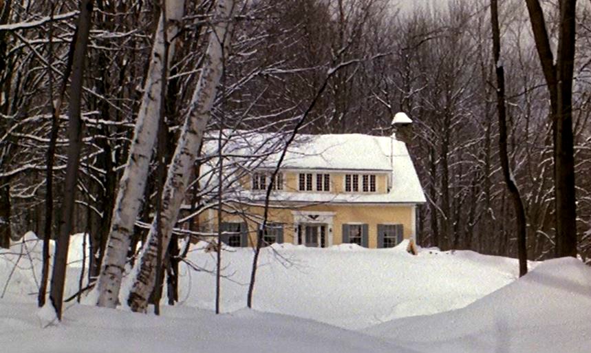 Baby Boom movie house in the snow