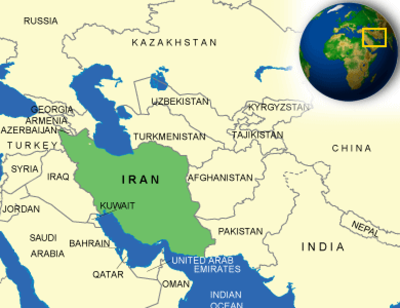 Map of Iran USA Terminate Sanctions Waivers on Iranian Propane LPG Oil Exports