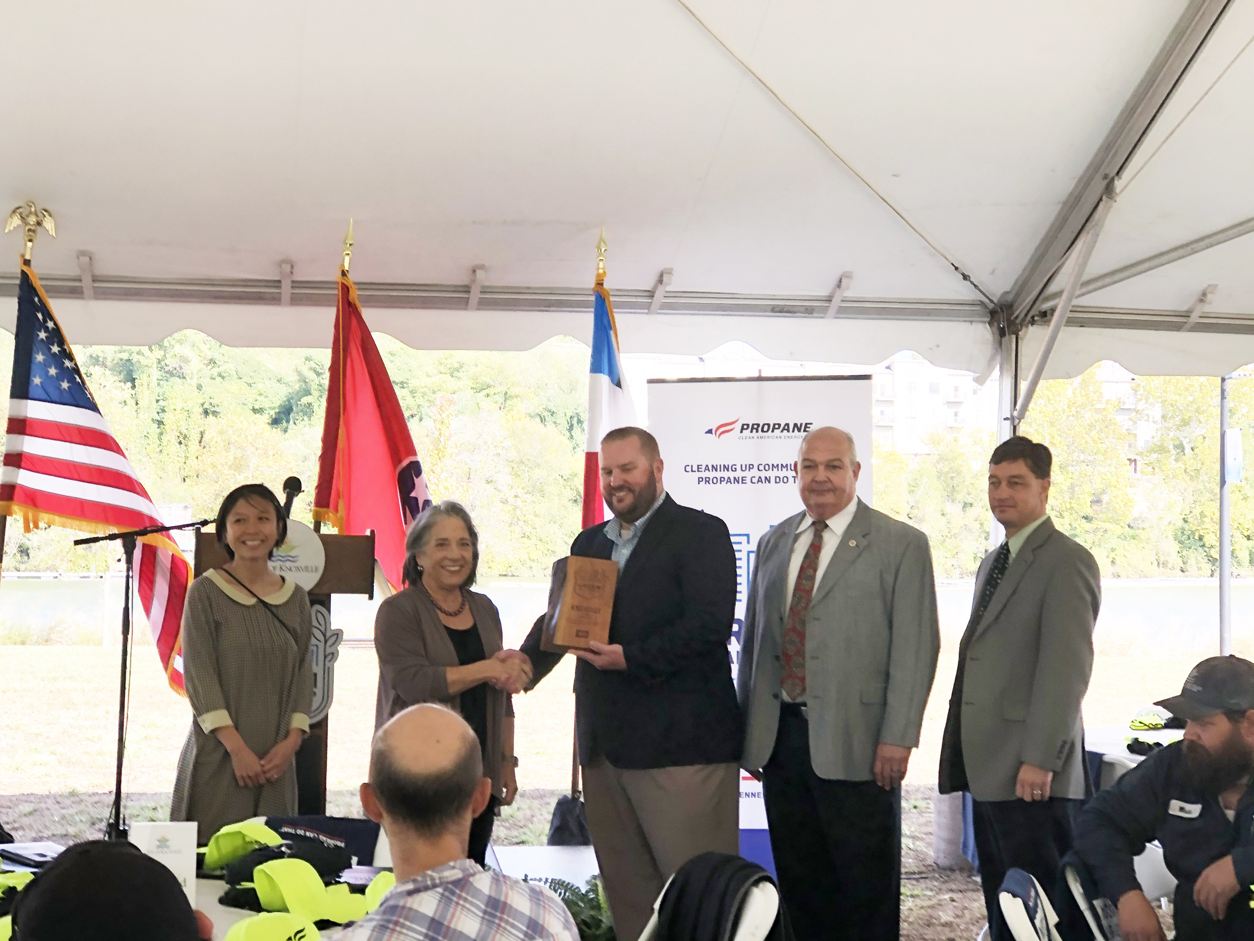 Propane Council Awards Knoxville Tenn Green Leadership Award Clean Propane Fleets Reduce pollution 96 percent reports BPN 10 2019