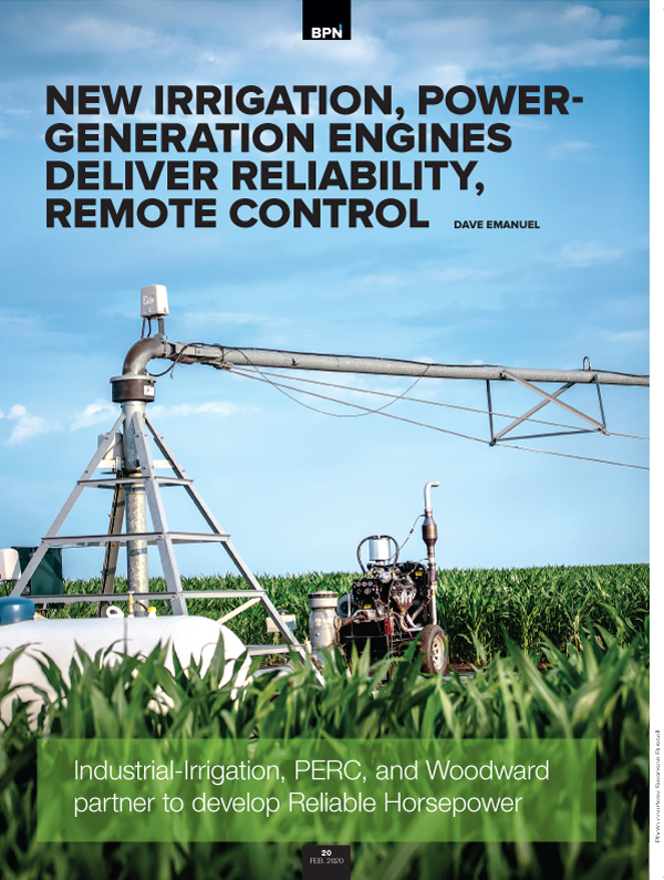 Propane Irrigation Engines deliver reliability, efficiency, zero emmissions with Remote Controls reports BPN the propane industry leading source for news and info since 1939. Feb 17 202020