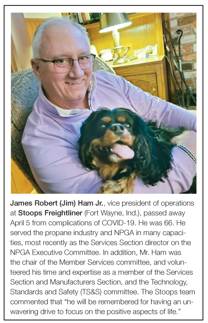 BPN's Propane People In the news reports passing of LPG industry veteran Jim Ham April 2020