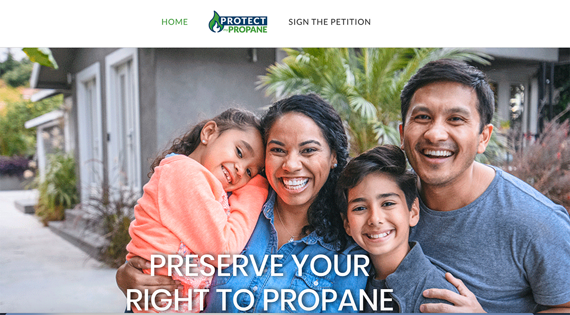Protect My Propane petition started in California to protect homeowners from being forced to go all electric reports BPN 12-06-19