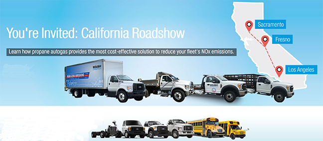 ROUSH CleanTech Hosts California Road Trip to demonstrate how clean Propane Autogas Vehicles reduce fleet costs and emissions