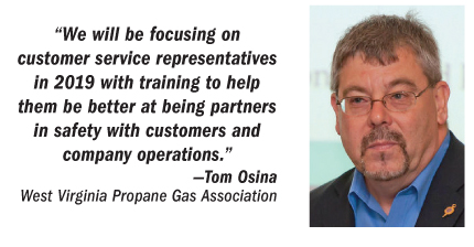 Tom Osina CEO of the West Virginia Propane LPG Gas Association shares assoc agenda for 2019 with BPN