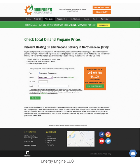 Propane Software Energy Engine offers online propane shopping like amazon reports BPN