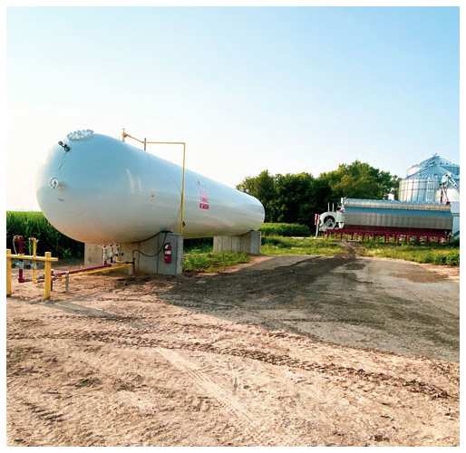 Propane storage tank