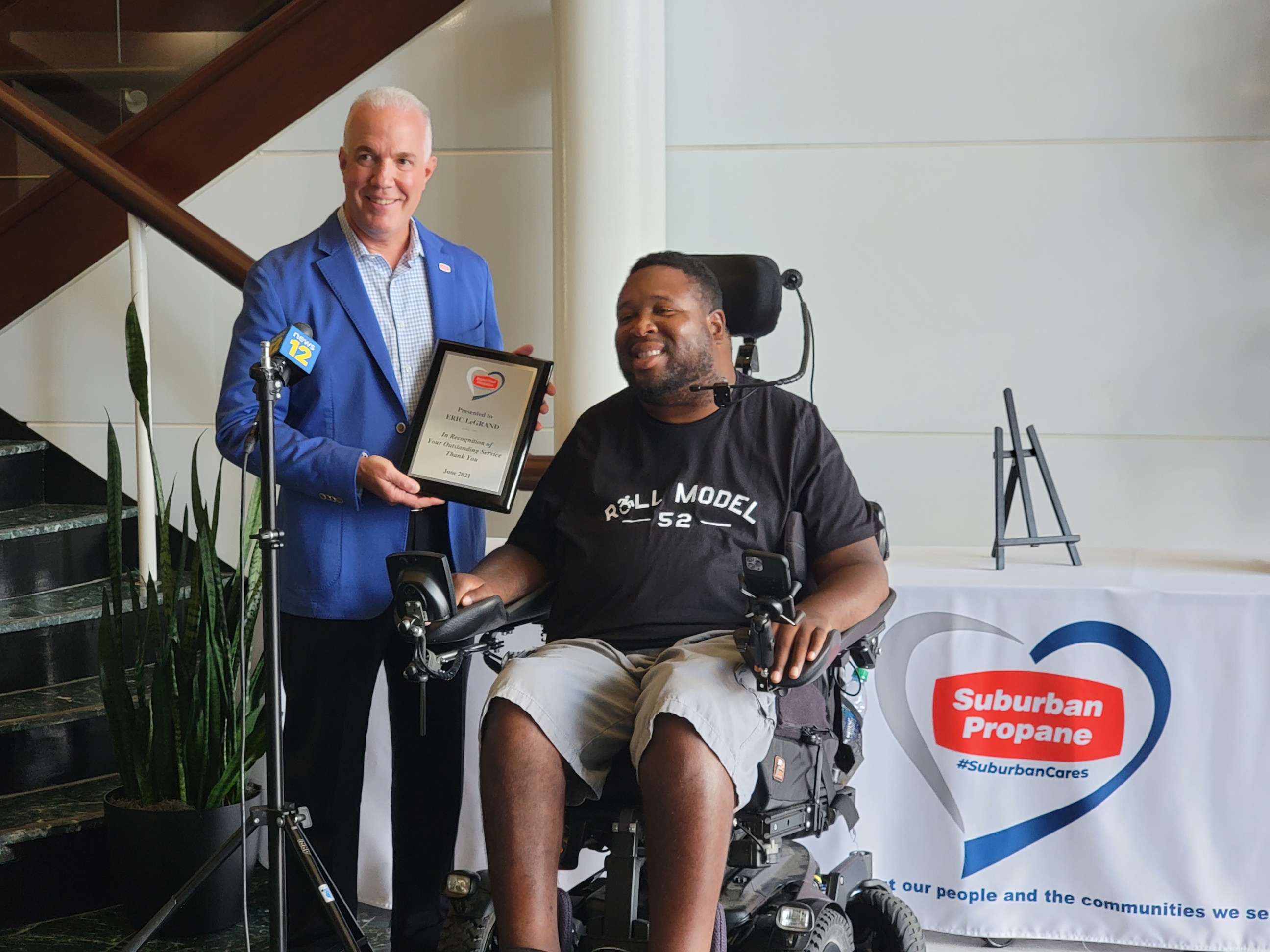 Suburban Propane presents SuburbanCares award to Eric LeGrand