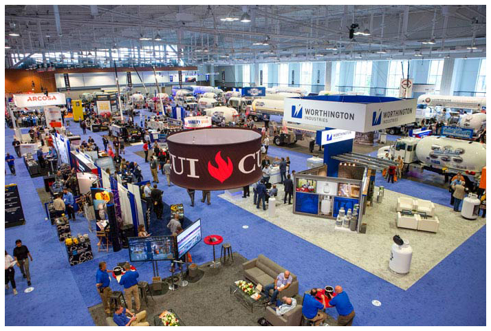 A view from above the exhibit hall floor at the NPGA Southeast Propane Expo