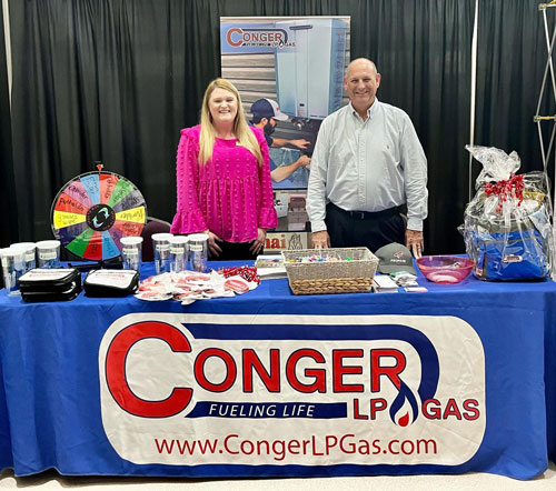 Director of Marketing and Public Relations Kirsten McAlpin and President and CEO Dan Richardson at an industry event for Conger LP Gas