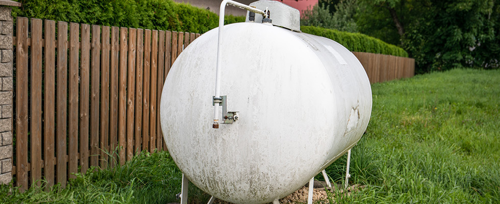 A propane tank