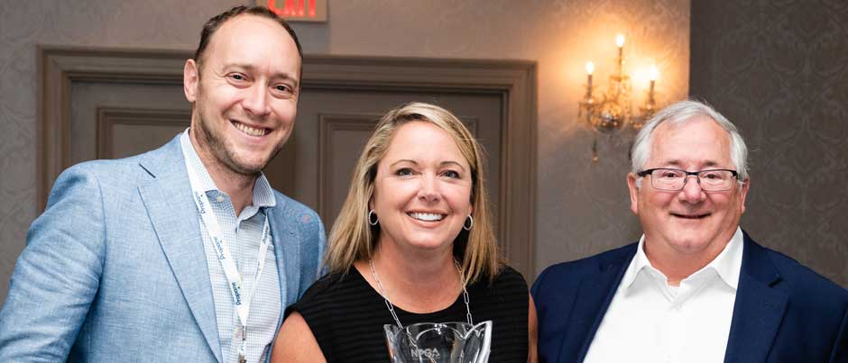 From left to right: Steve Kaminski, president and CEO of the National Propane Gas Association; Michelle Bimson Maggi, NPGA chair for 2022-2023; and Robert Barry, outgoing NPGA chair