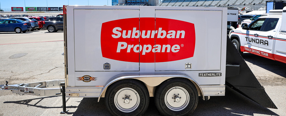 An image of Suburban Propane's track dryer at the Texas Motor Speedway