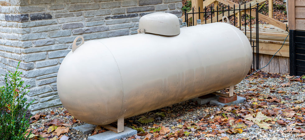 An image of a propane tank is featured, showcasing the importance of propane tank placement.