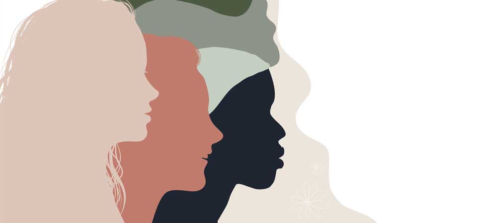 Women from different backgrounds, abstract image