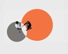 Asset Deal vs. Stock Deal in Business Sales shown by two men shaking hands and meeting in the middle