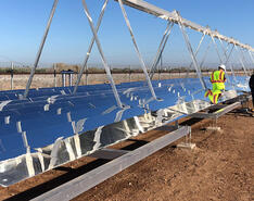A picture of Oberon's solar steam technology is featured.