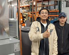 Students at HVACR technical colleges are featured.