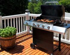 Using propane to power an outdoor grill