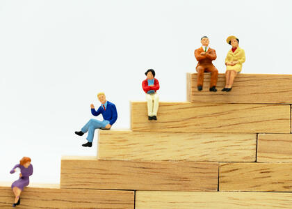 A staircase with figurines depicts emergency succession and succession planning.