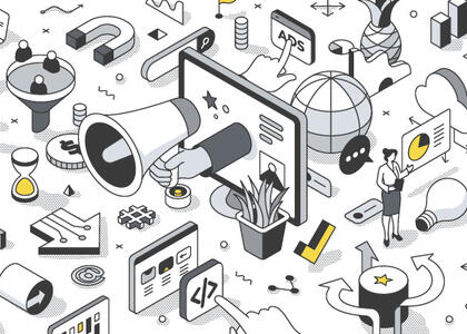 Clip art symbolizes boosting your enrollment campain through strategic marketing.