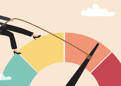 A clip art represents de-risking strategies.
