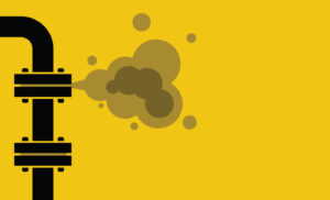 a pipe leaking pollutants representing why people would need pollution insurance